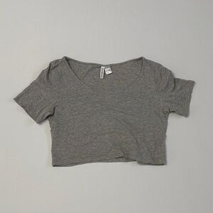 H&M Heather Gray Women's Crop Top